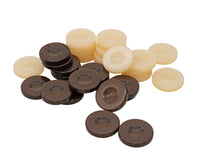 Deluxe Backgammon Stones Brown & Ivory 36mm
