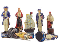 The Pirates Vs Navy Hand-Painted Themed Chess Pieces by Italfama