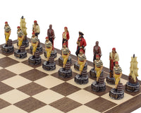 The Pirates Vs Navy Hand-Painted Themed Chess Pieces by Italfama