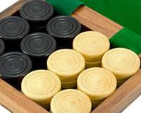 Sheesham and Boxwood Draughts Box