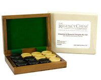 Sheesham and Boxwood Draughts Box