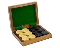 Sheesham and Boxwood Draughts Box