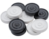 Italian Black & White Lacquered Wooden Checkers