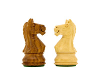 Fierce Knight Sheesham Staunton Chessmen - 7.6cm Including Dark Wood Case