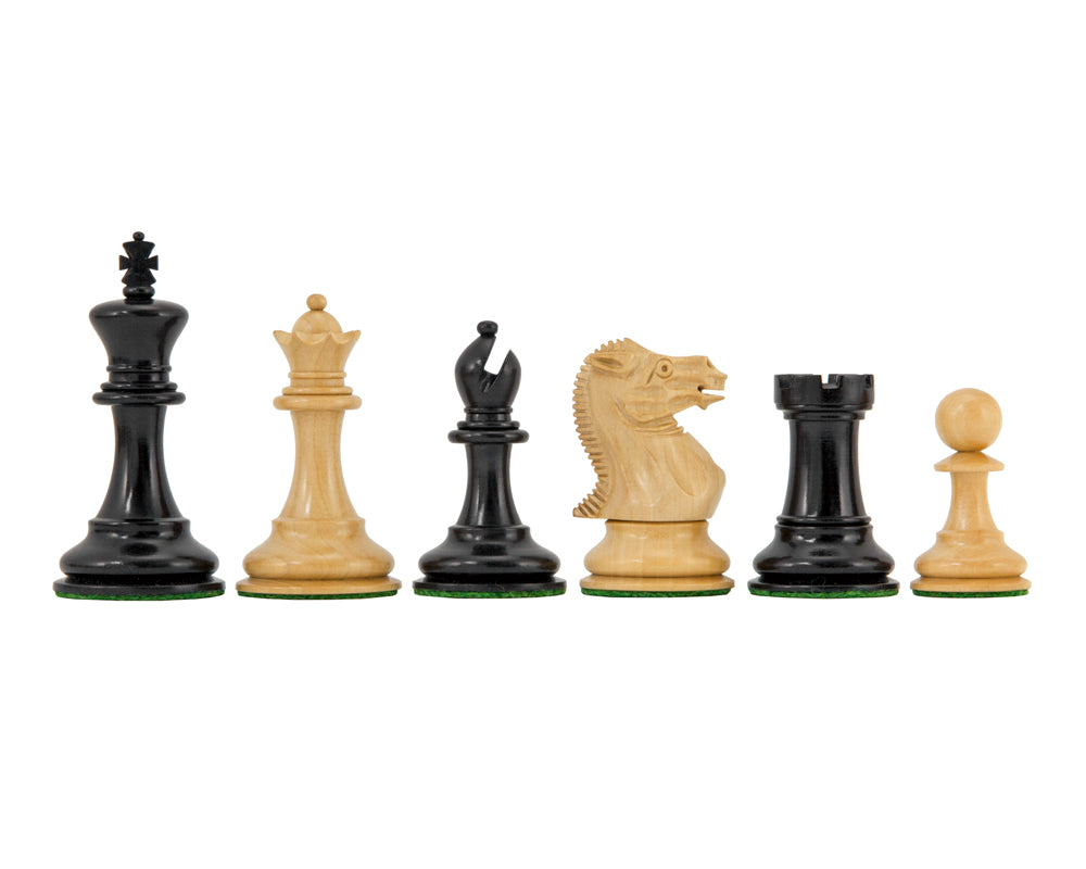 Highgrove Series Ebonised Staunton Chess Pieces - 7.6cm