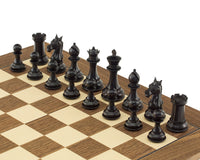 Columbus Series Ebony Chess Pieces - 10.2cm