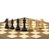 Columbus Series Ebony Chess Pieces - 10.2cm
