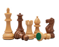 3.5 Inch Classic Staunton Chessmen in Acacia Wood with Weighted and Felted Pieces
