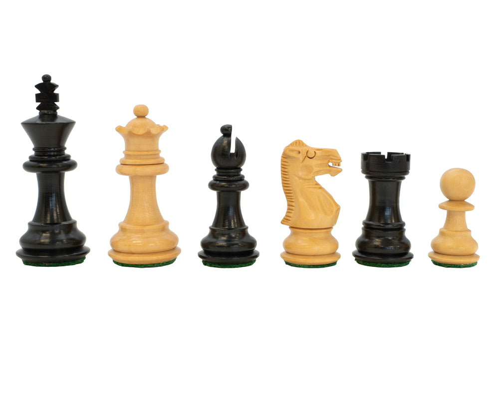 Kingsclere Staunton Ebony Chess Pieces - 6.4cm