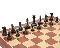 JJ Cooke Ebonised Chess Pieces - 8.9cm