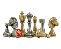 Finnesburg Brass and Briarwood Traditional Chess Set
