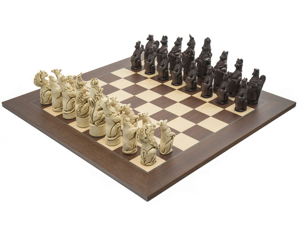 The Berkeley Chess Royal Beasts Russet and Palisander Grand Chess Set
