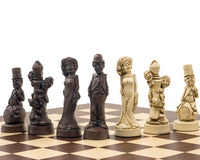 The Berkeley Chess Movie Stars Russet and Palisander Grand Chess Set