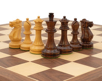 Rosewood and Walnut Deluxe Staunton Chess Set