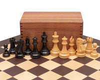 Competition Black and Wenge Staunton Chess Set with Case