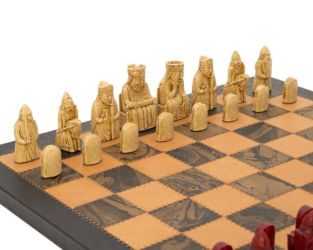 The Isle of Lewis Mid-Size Cardinal Chess Set - Wizard's Edition